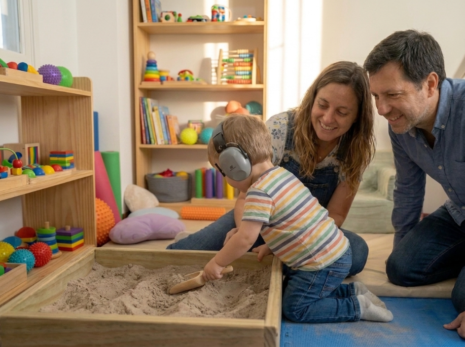 Familia compartiendo en Cognikids